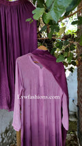 Lilac premium georgette 3-piece set with intricate chikankari and kamdani embroidery by LVW Fashion Luxurious Chikankari.