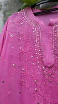 Mehak Premium Georgette Resham Embroidery Chikankari Kurta Set by LVW Fashion, showcasing intricate embroidery and elegant design.