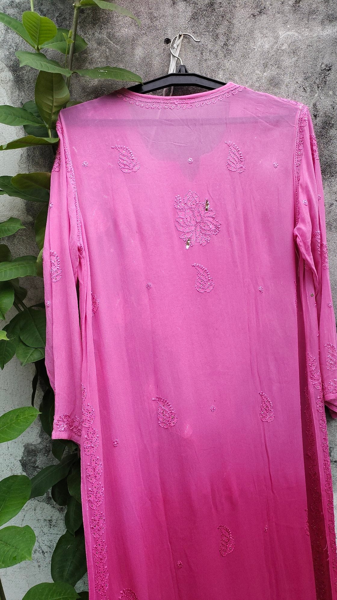 Mehak Premium Georgette Chikankari Kurta Set with Resham embroidery by LVW Fashion, showcasing intricate hand-embroidery and elegant fabric.