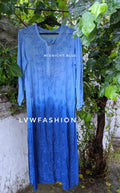 Luxurious midnight blue Adaya Kurtas by LVW Fashion, premium georgette long kurtas with intricate chikankari embroidery.