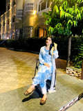 Cotton Chikankari Tie Dye Kurta Duptaa Set with Cotton Pant by LVW Fashion, featuring intricate embroidery and vibrant tie-dye design.