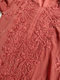 Mahira Silk Chocolate premium silk Chikankari Kurti with inner, by LVW Fashion, featuring intricate embroidery and elegant design.