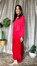 LVW Fashion Eid Edit rose embroidery georgette sharara set with kurta, perfect for special occasions and festive celebrations.