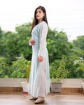 LVW Fashion Parsi Embroidery Kurta Set with Chikankari, featuring intricate embroidery and traditional design.