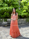 LVW Fashion Tulip Premium Georgette Skirt Set featuring a luxurious Chikankari top and matching skirt, elegant and stylish.