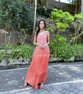 LVW Fashion luxury Tulip Premium Georgette Skirt Set with Chikankari embroidery, featuring a top and matching skirt in soft fabric.