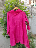 Premium Georgette Chikankari Gharara Kurti Set by LVW Fashion, featuring intricate embroidery and luxurious fabric.