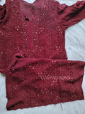 Pure Chikankari suits combo by LVW Fashion, showcasing intricate hand-embroidered traditional Chikankari suits.