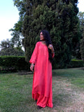 Hoorain luxurious Gharara Kamdani and Chikankari 4-piece kurta set by LVW Fashion Luxurious Chikankari, in vibrant Rani color.