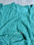 Mahira Turquoise silk Kurta with intricate Chikankari embroidery, paired with matching pants and dupatta, by LVW Fashion.