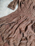 Luxurious LVW Fashion Silk Chocolate Chikankari Tunic with intricate embroidery and elegant design, perfect for traditional wear.