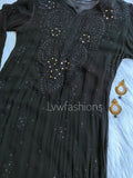 LVW Fashion Sitara Premium Georgette Chikankari Kurta Set featuring intricate hand-embroidered chikankari work on a luxurious georgette fabric.
