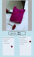 Tyrian purple georgette tunic top with floral chikankari embroidery and frill details, by LVW Fashion Luxurious Chikankari.