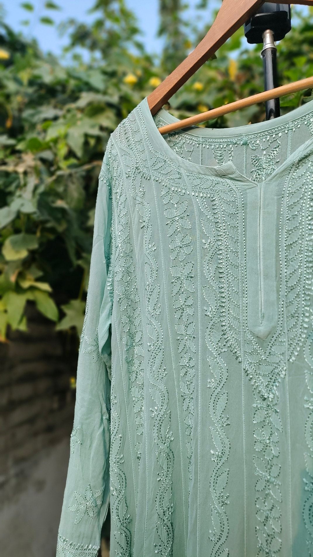 Luxury Fida Resham Embroidery Georgette Anarkali by LVW Fashion with intricate both-side embroidery and matching dupatta.