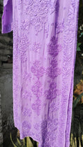 Lavender Rose premium georgette Kurta with intricate Chikankari embroidery and matching dupatta, by LVW Fashion Luxurious Chikankari.