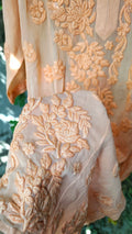 LVW Fashion Sana Gulab Premium Georgette long kurta with 3D rose chikankari embroidery and matching dupatta.