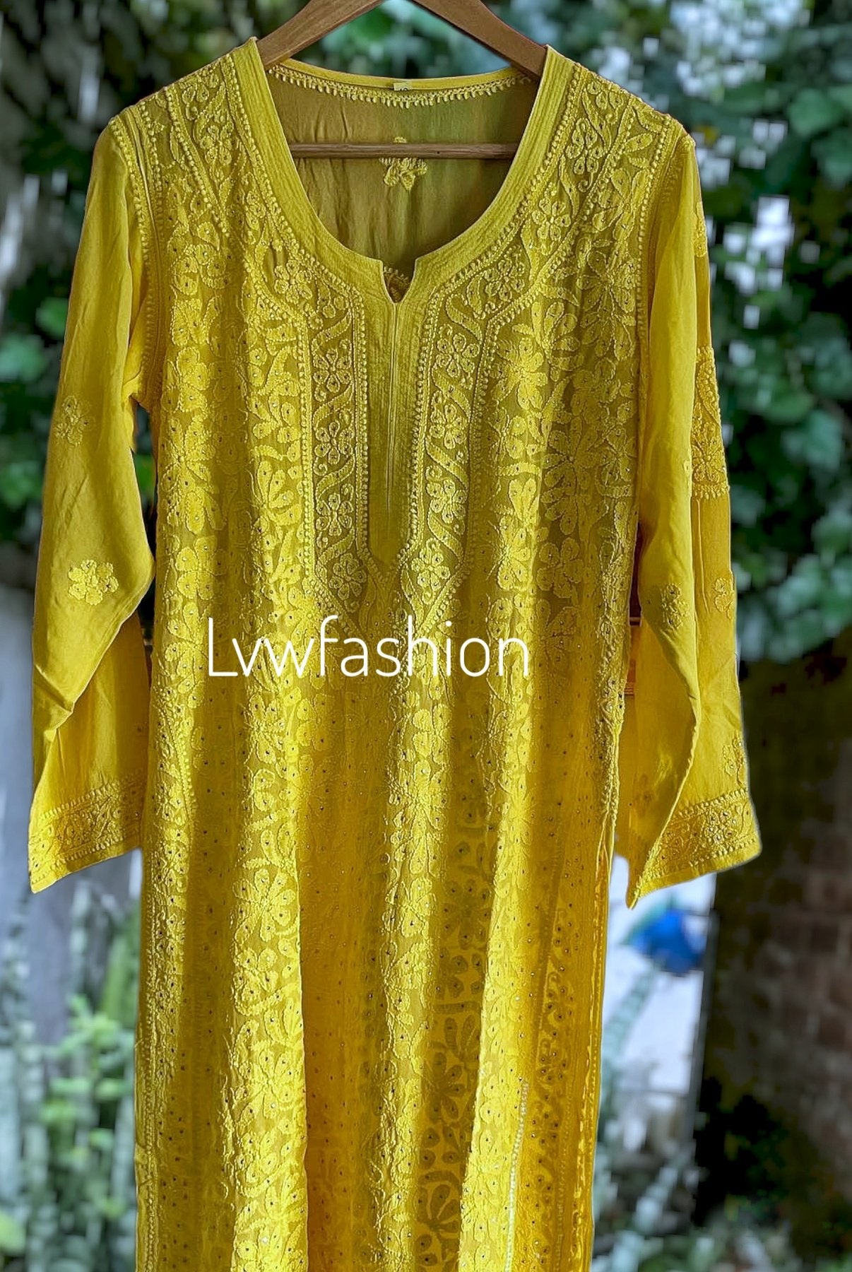 Beautiful Premium Georgette kurta Chikankari & Kamdani With Slip