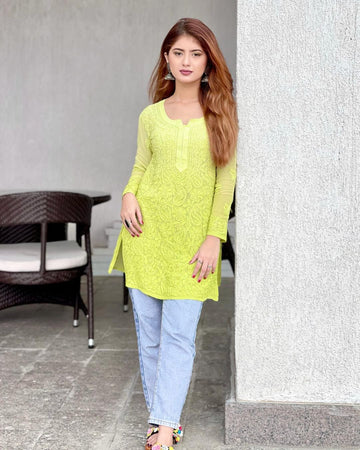 Celebrity Inspired Short Kurta Premium Georgette